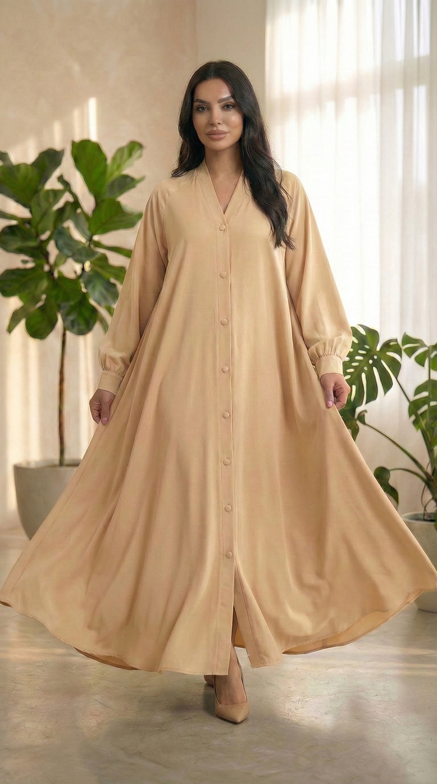 Formal Horizon Button-Front Maxi