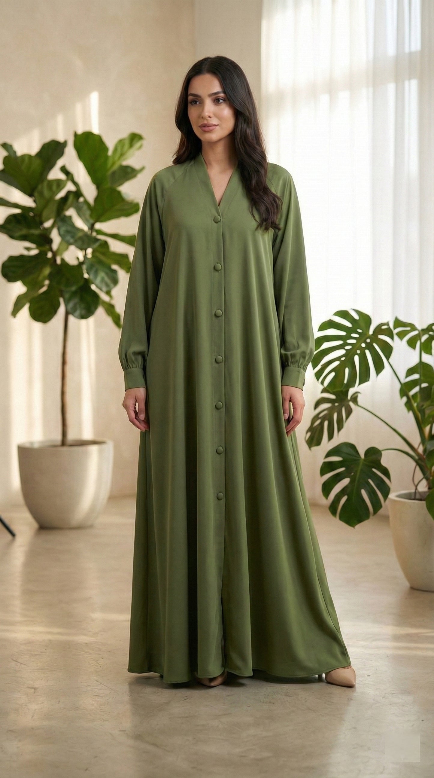 Formal Horizon Button-Front Maxi