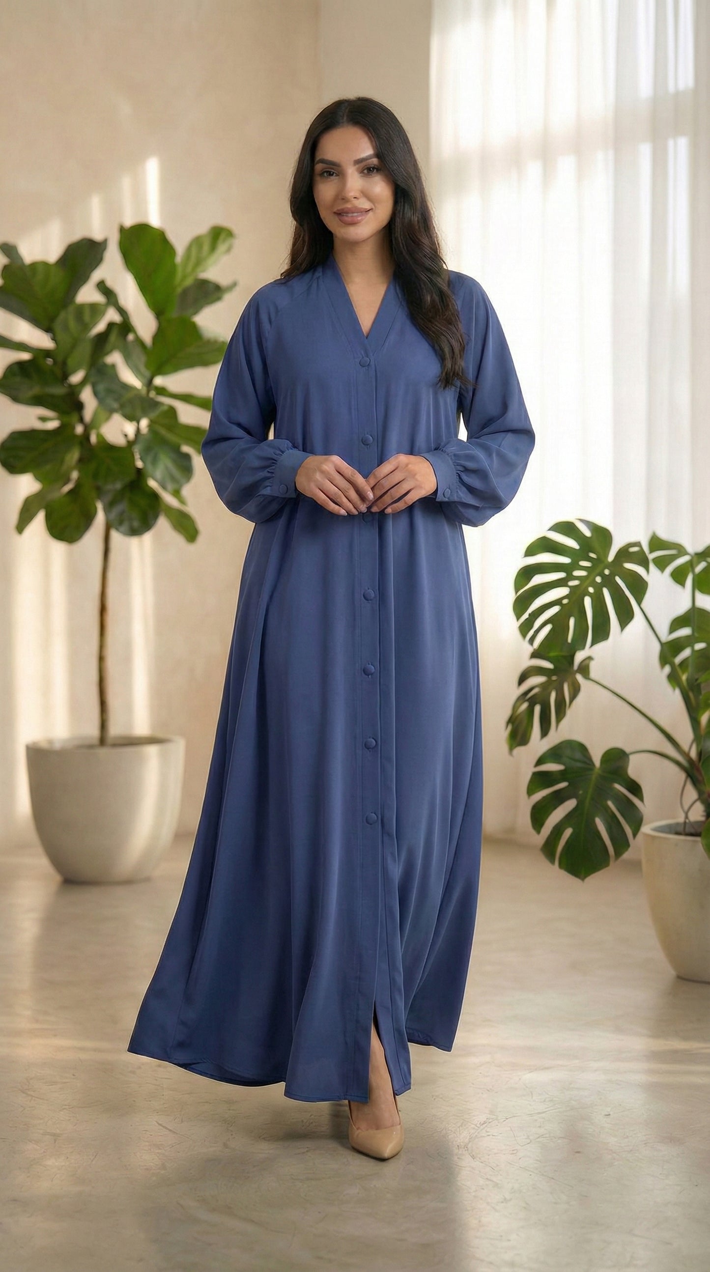 Formal Horizon Button-Front Maxi